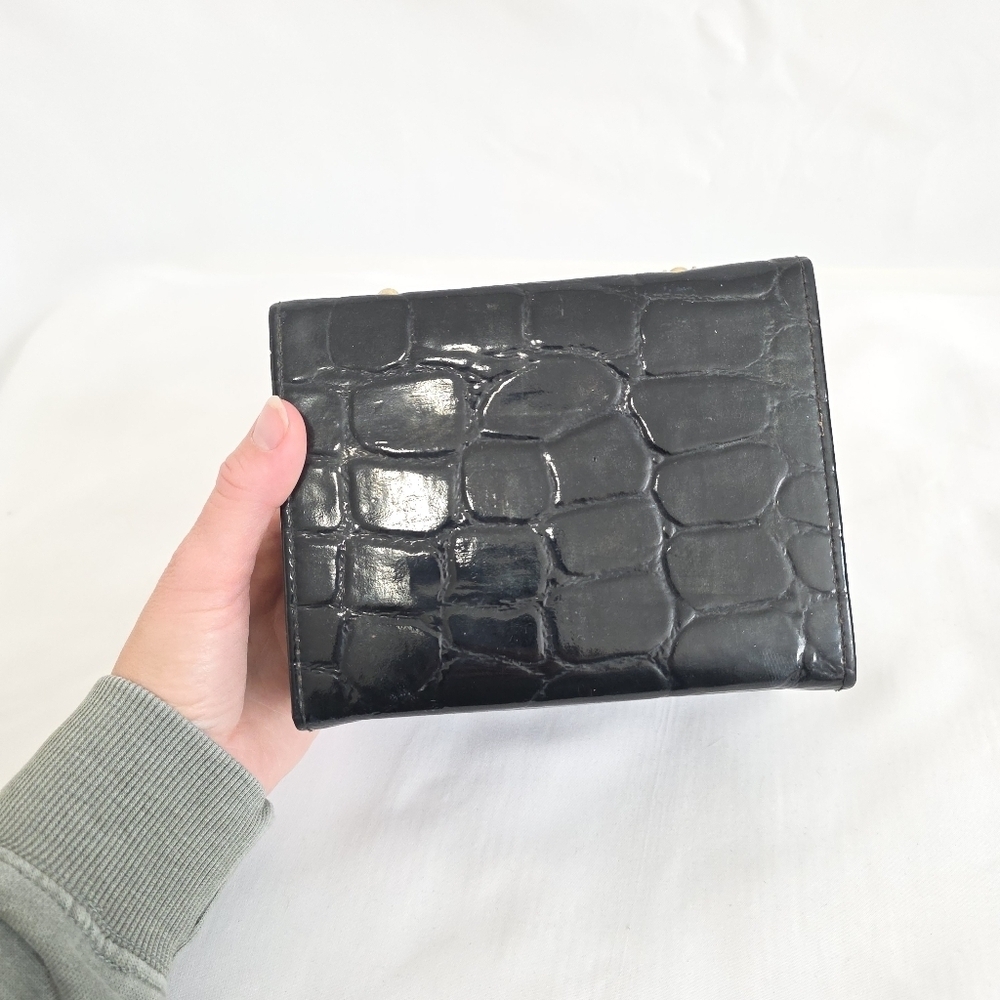 Vintage Mini Apothecary Pill Box Croc Print Handbag - Picture 9 of 9
